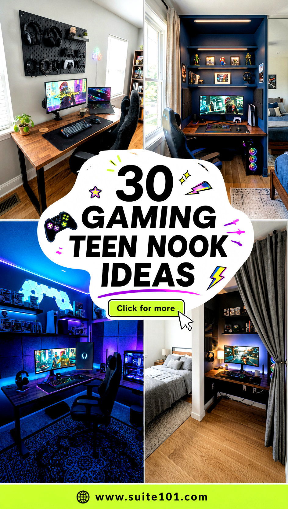 30 Gaming Teen Nook Ideas to Level Up Style and Comfort - 30 Gaming Teen Nook Ideas to Level Up Style and Comfort