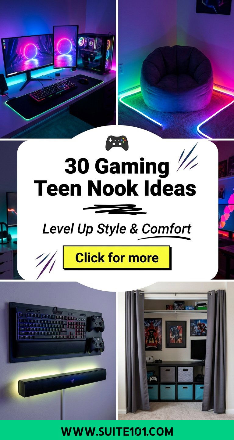 30 Gaming Teen Nook Ideas to Level Up Style and Comfort - 30 Gaming Teen Nook Ideas to Level Up Style and Comfort
