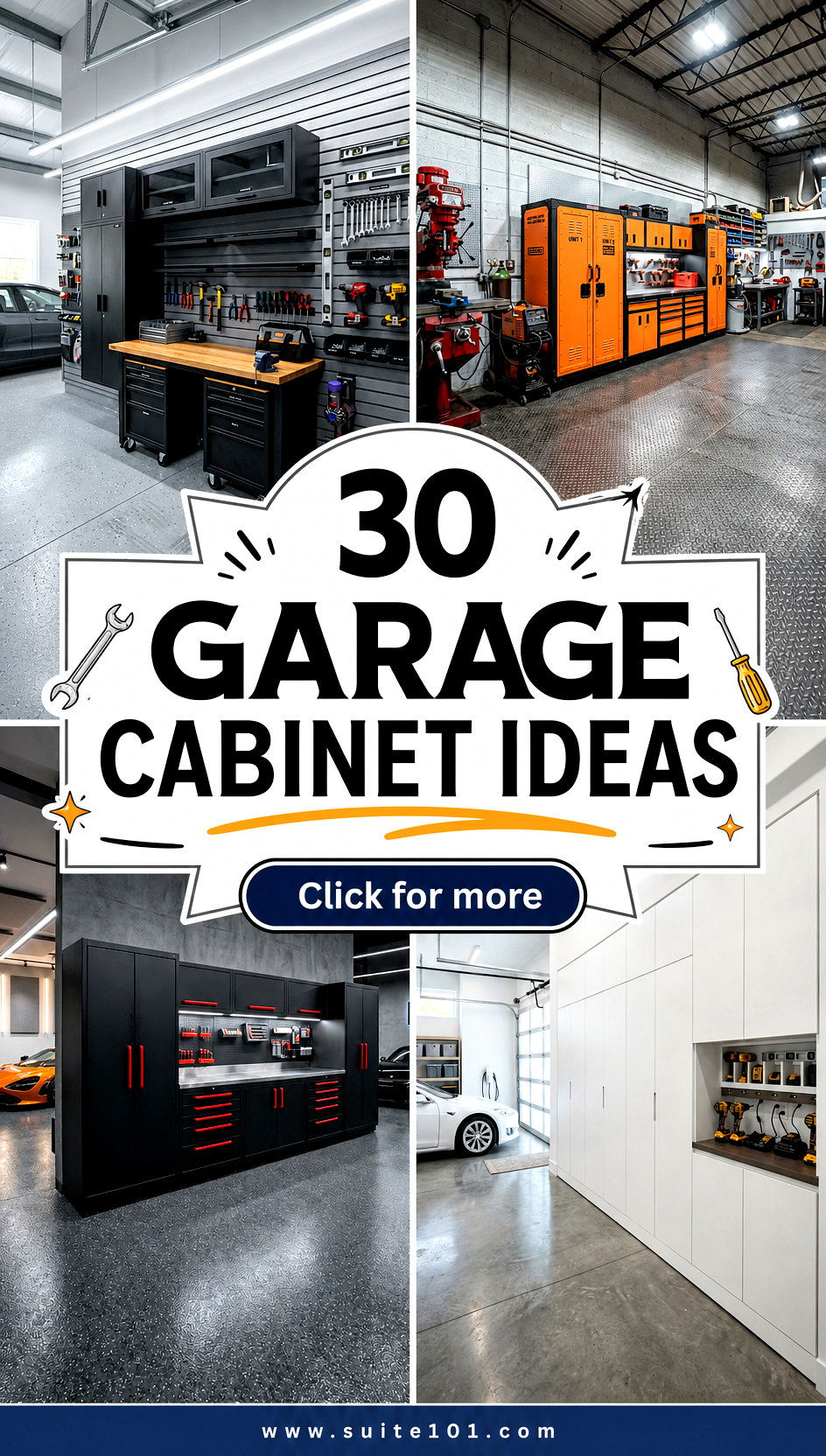 30 Garage Cabinet Ideas to Organize Tools and Free Up Space - 30 Garage Cabinet Ideas to Organize Tools and Free Up Space
