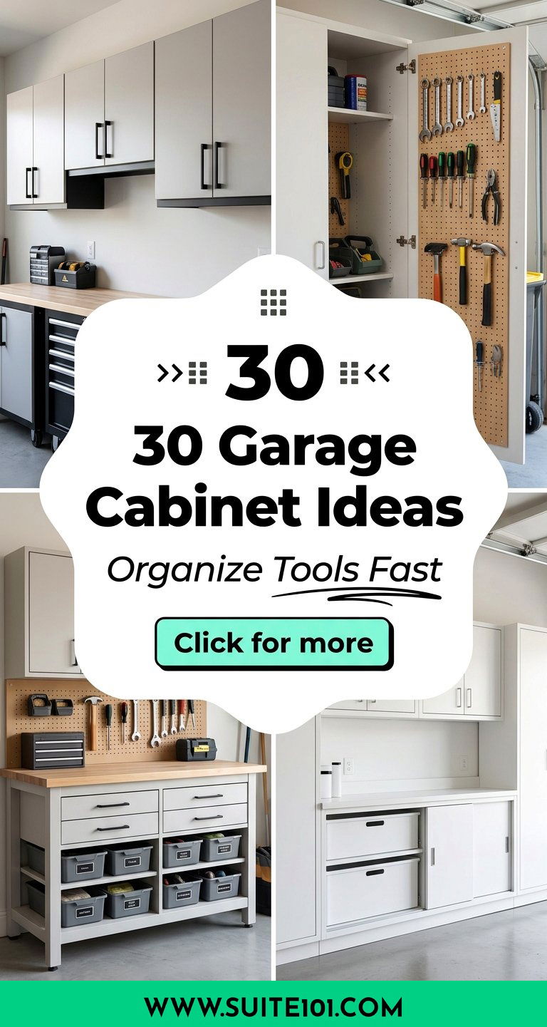 30 Garage Cabinet Ideas to Organize Tools and Free Up Space - 30 Garage Cabinet Ideas to Organize Tools and Free Up Space