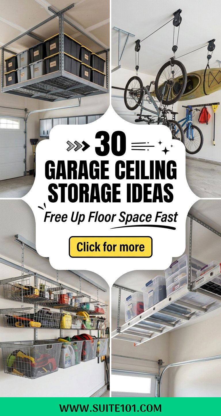 30 Garage Ceiling Storage Ideas to Free Up Floor Space Fast - 30 Garage Ceiling Storage Ideas to Free Up Floor Space Fast