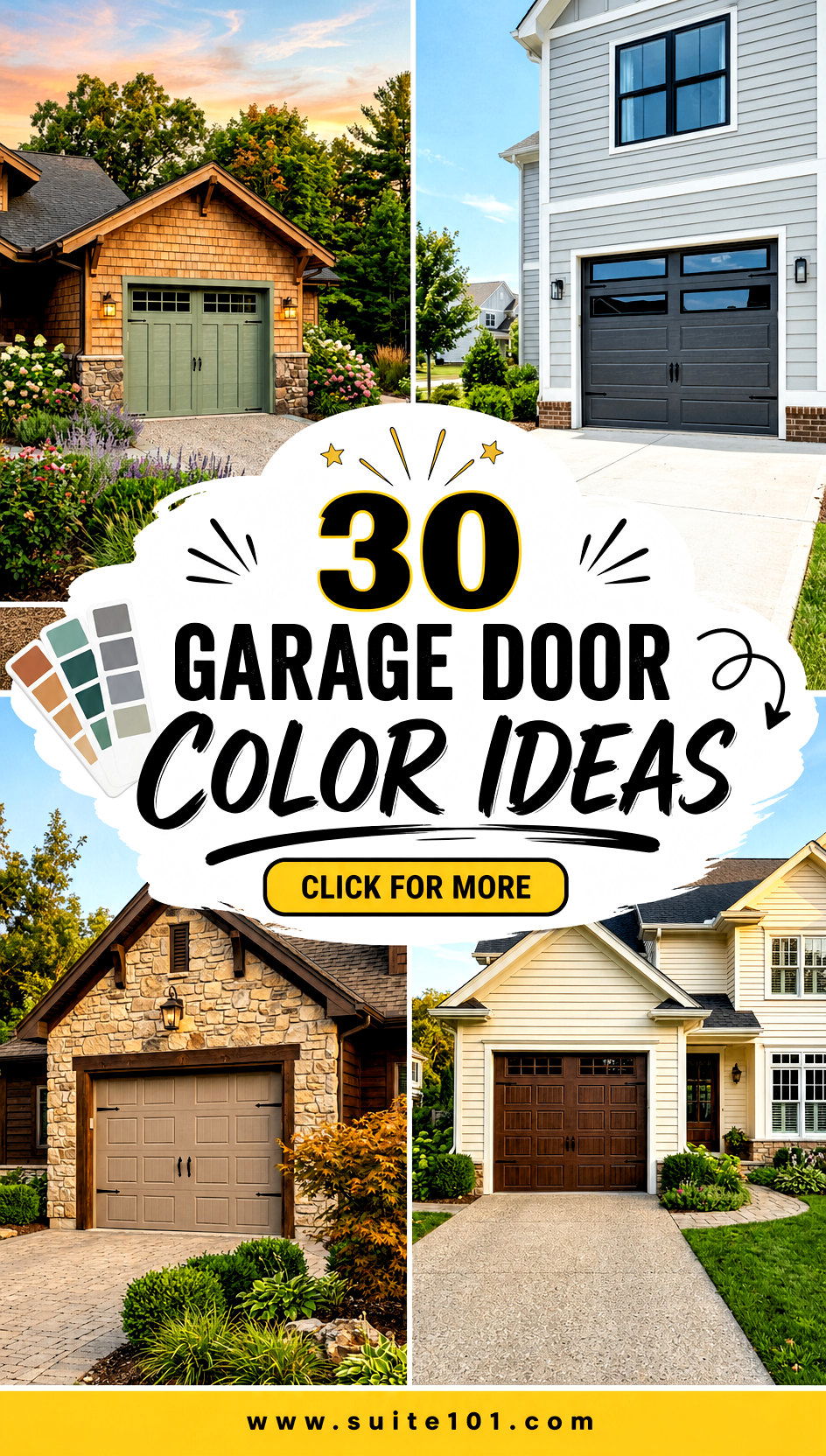 30 Garage Door Color Ideas That Instantly Boost Curb Appeal - 30 Garage Door Color Ideas That Instantly Boost Curb Appeal