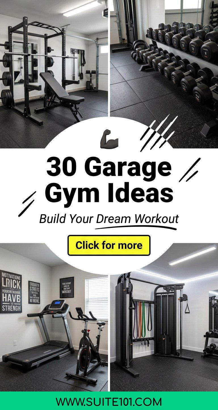 30 Garage Gym Ideas To Build A Workout Space Youll Love - 30 Garage Gym Ideas To Build A Workout Space You'll Love