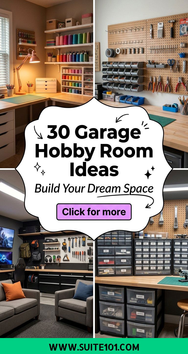 30 Garage Hobby Room Ideas to Build Your Dream Creative Space - 30 Garage Hobby Room Ideas to Build Your Dream Creative Space
