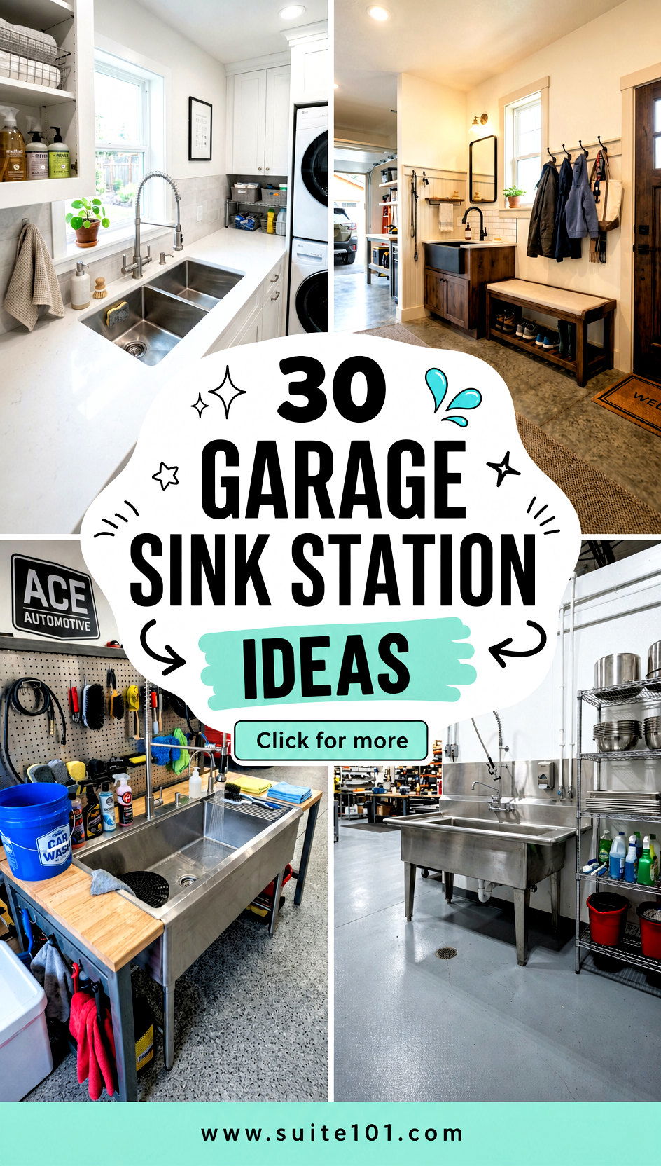 30 Garage Sink Station Ideas For Clean Hands and Cleaner Tools - 30 Garage Sink Station Ideas For Clean Hands and Cleaner Tools
