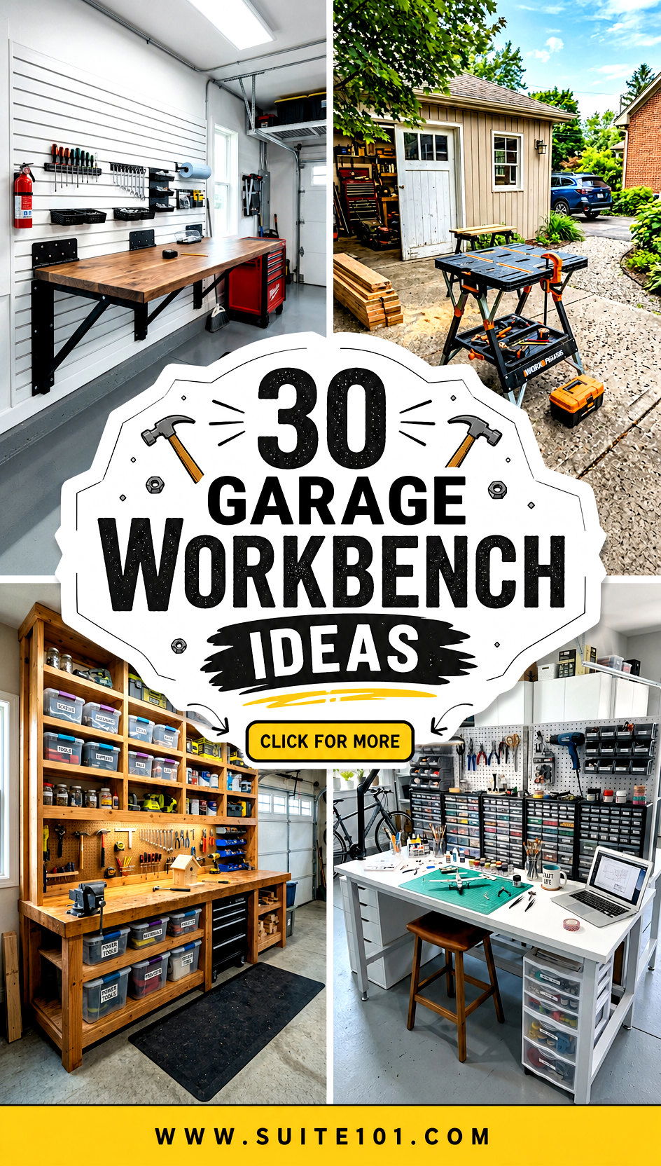 30 Garage Workbench Ideas to Build the Ultimate DIY Station - 30 Garage Workbench Ideas to Build the Ultimate DIY Station