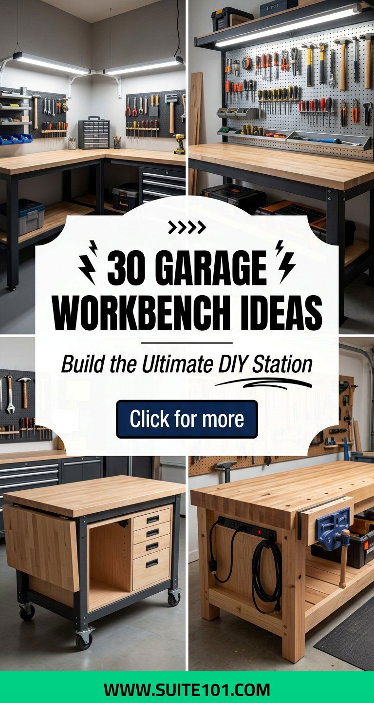 30 Garage Workbench Ideas to Build the Ultimate DIY Station - 30 Garage Workbench Ideas to Build the Ultimate DIY Station