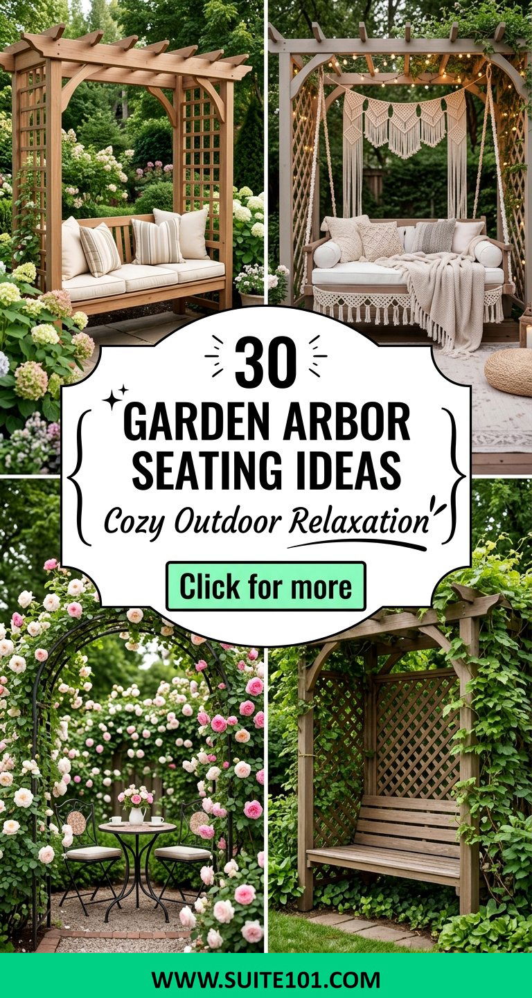 30 Garden Arbor Seating Ideas for Cozy Outdoor Relaxation - 30 Garden Arbor Seating Ideas for Cozy Outdoor Relaxation