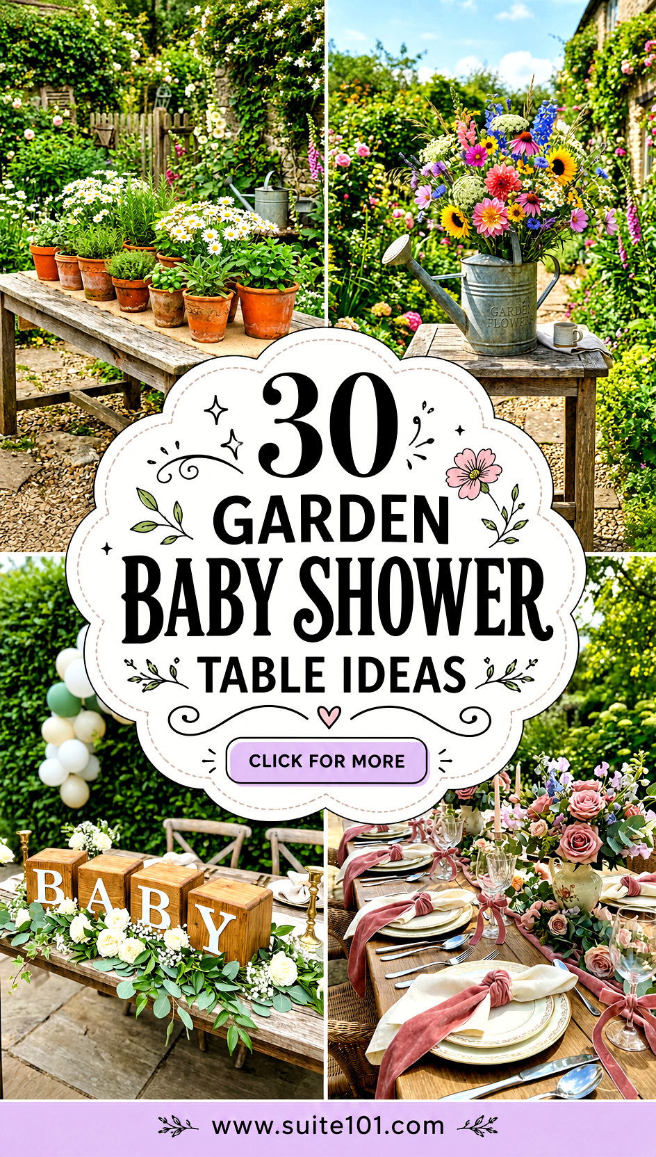 30 Garden Baby Shower Table Ideas for a Sweet Picturesque Setup - 30 Garden Baby Shower Table Ideas for a Sweet, Picturesque Setup