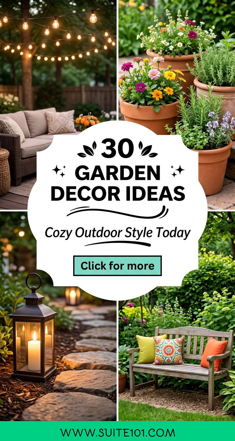 30 Garden Decor Ideas to Create a Cozy Outdoor Style Today - 30 Garden Decor Ideas to Create a Cozy Outdoor Style Today