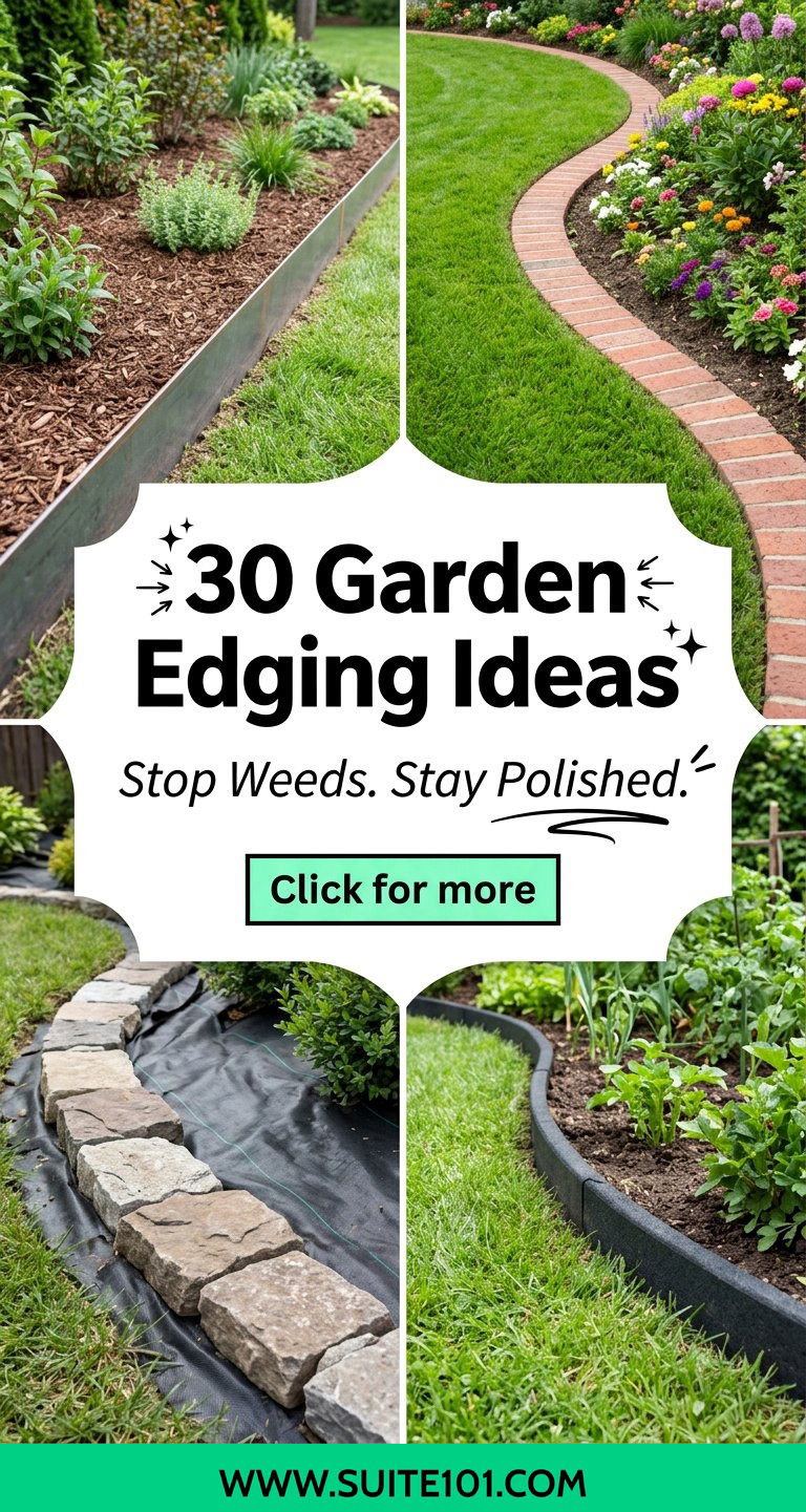 30 Garden Edging Ideas to Stop Weeds and Look Polished - 30 Garden Edging Ideas to Stop Weeds and Look Polished