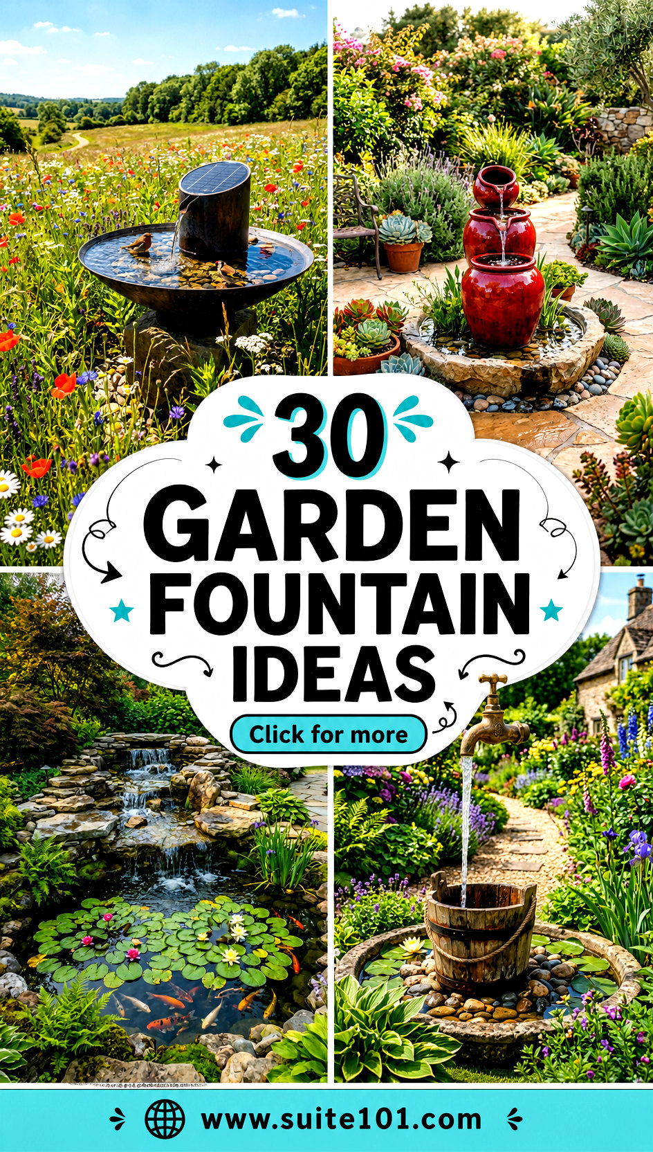 30 Garden Fountain Ideas to Add Soothing Sound and Beauty - 30 Garden Fountain Ideas to Add Soothing Sound and Beauty