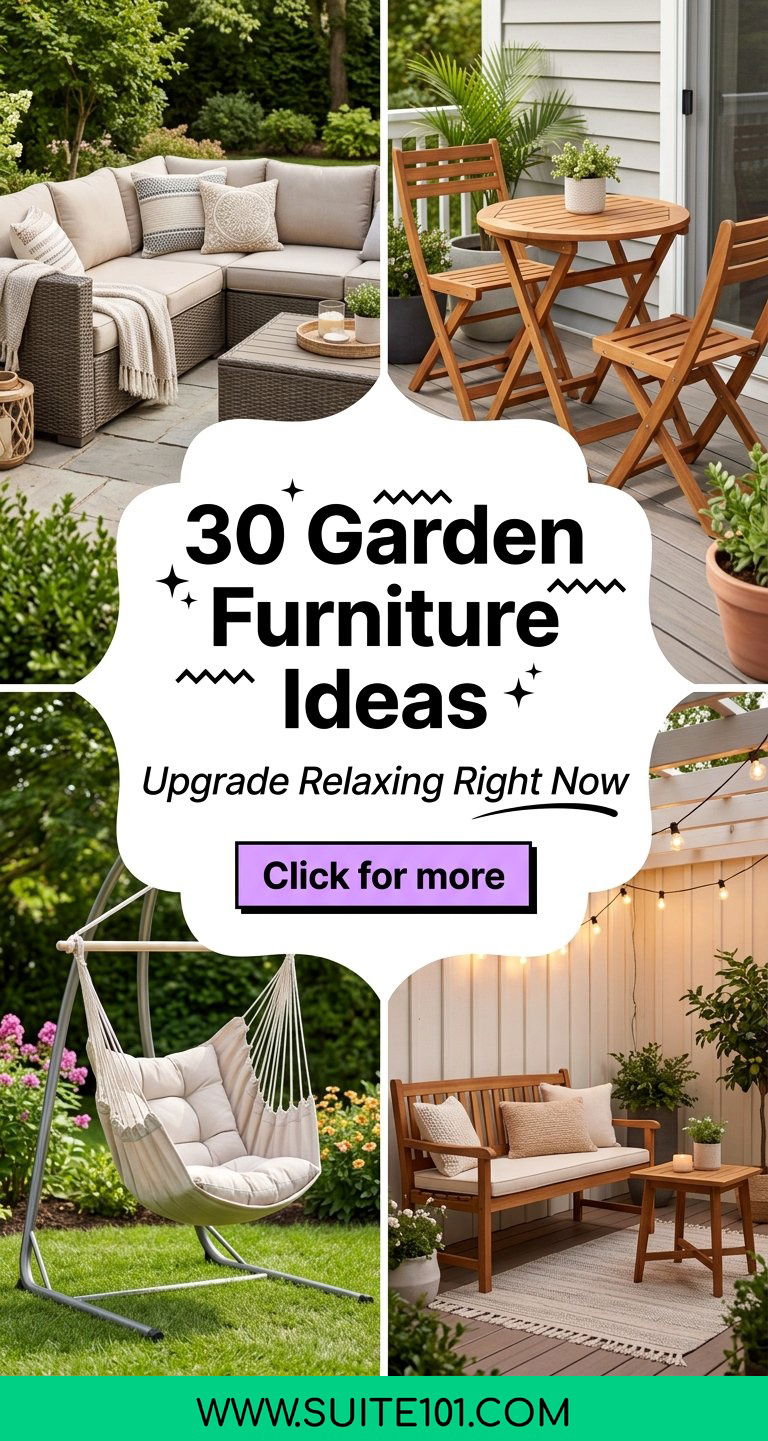 30 Garden Furniture Ideas to Upgrade Your Outdoor Relaxing Space - 30 Garden Furniture Ideas to Upgrade Your Outdoor Relaxing Space
