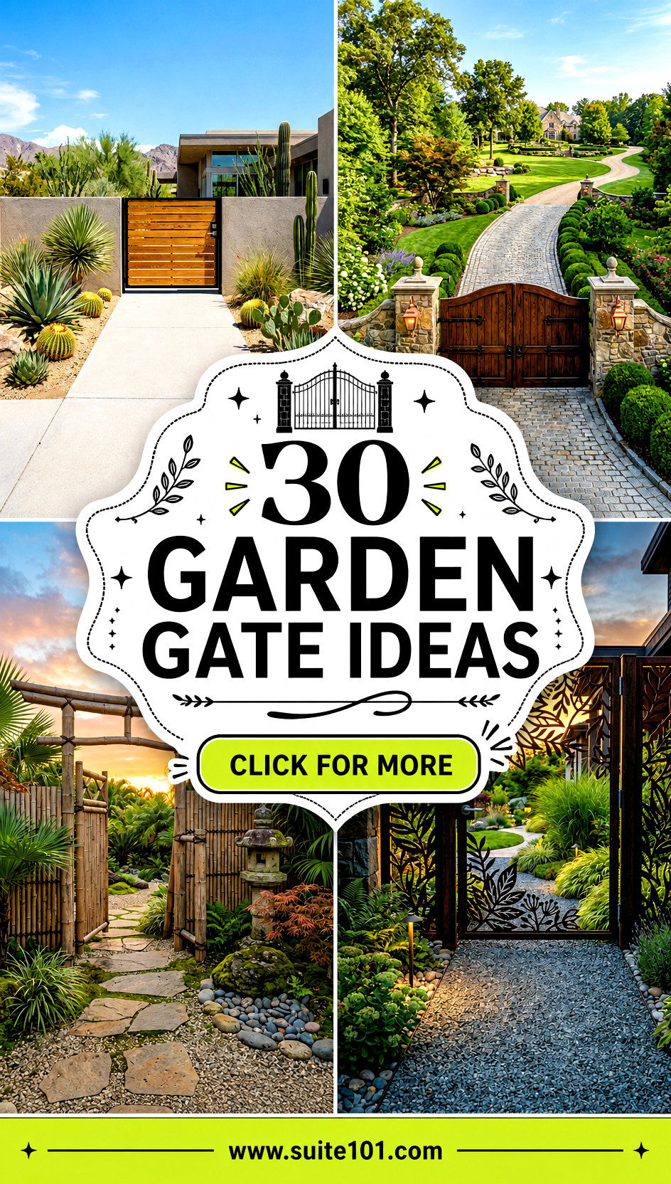 30 Garden Gate Ideas for Stylish Privacy and Great Curb Appeal - 30 Garden Gate Ideas for Stylish Privacy and Great Curb Appeal