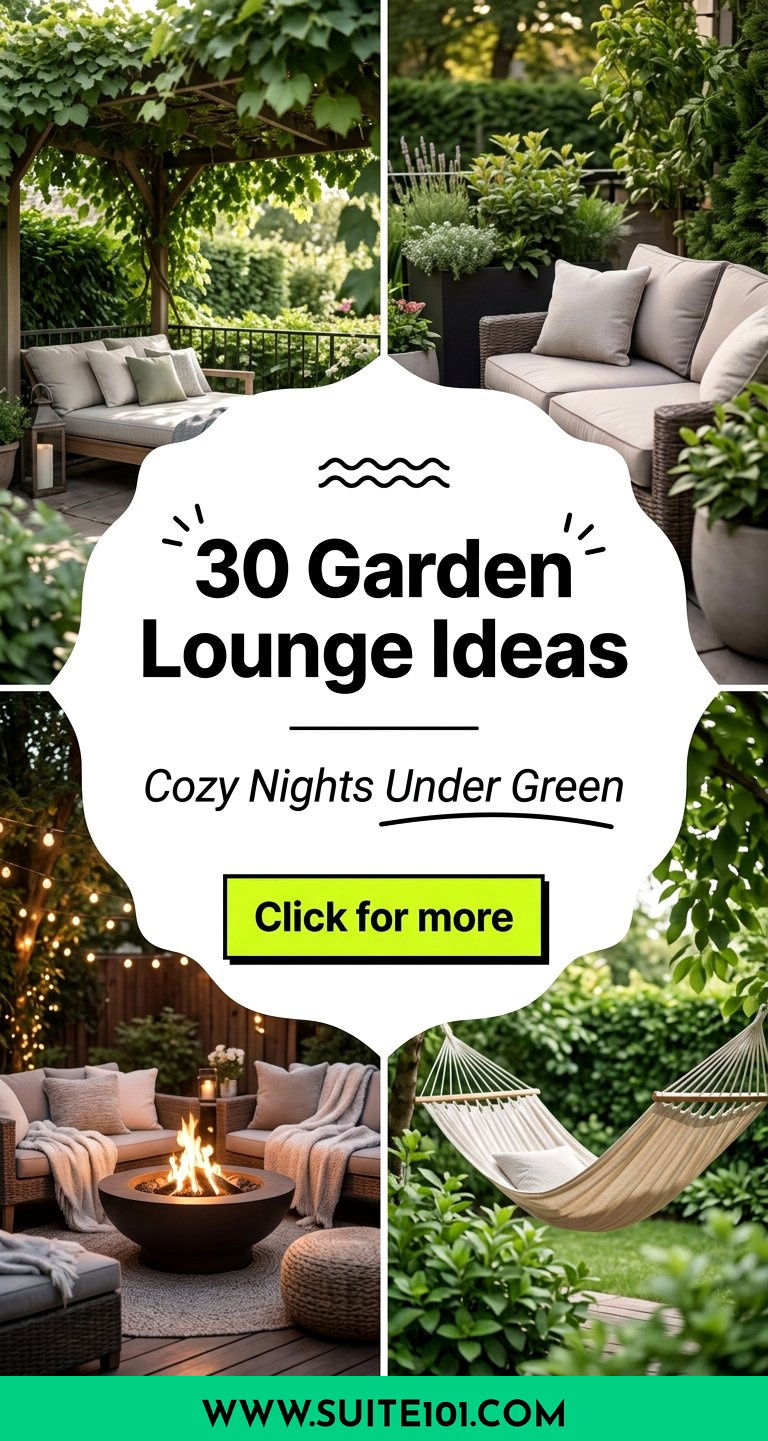 30 Garden Lounge Ideas for Cozy Seating Under Fresh Greenery - 30 Garden Lounge Ideas for Cozy Seating Under Fresh Greenery