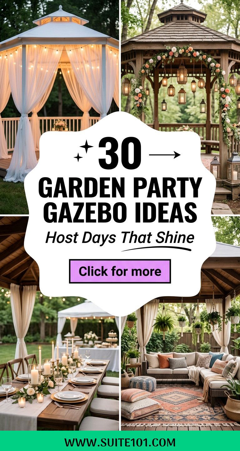 30 Garden Party Gazebo Ideas for Hosting Days That Feel Special - 30 Garden Party Gazebo Ideas for Hosting Days That Feel Special