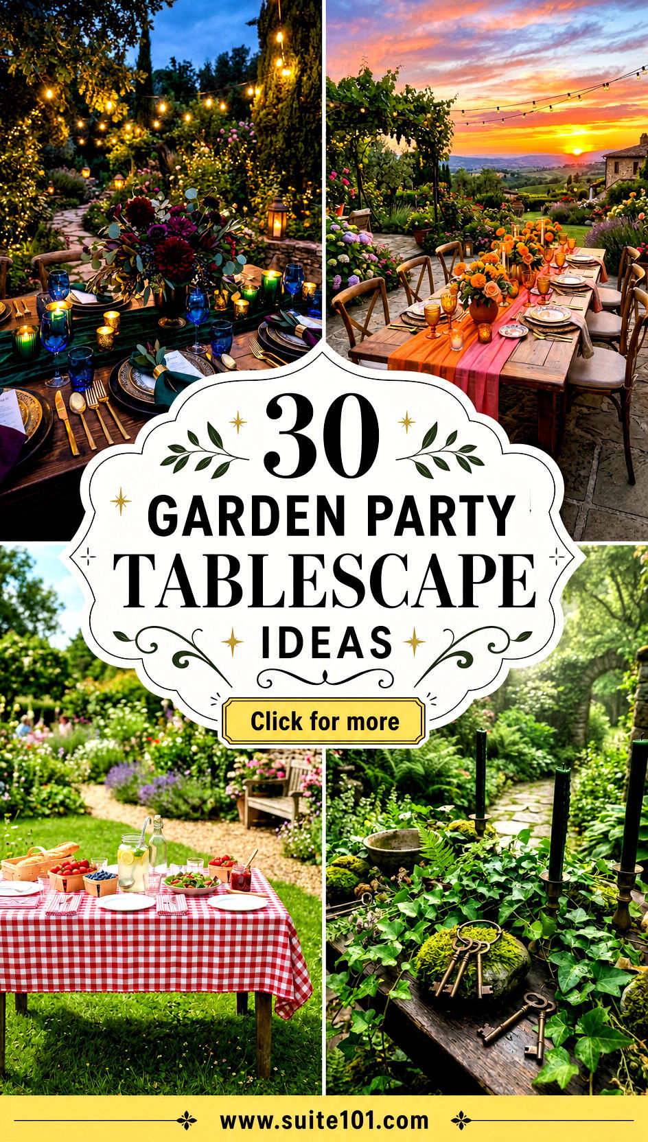 30 Garden Party Tablescape Ideas for Stunning Outdoor Feasts - 30 Garden Party Tablescape Ideas for Stunning Outdoor Feasts
