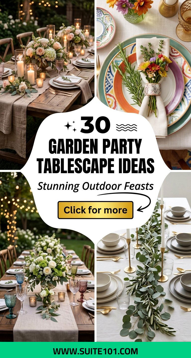 30 Garden Party Tablescape Ideas for Stunning Outdoor Feasts - 30 Garden Party Tablescape Ideas for Stunning Outdoor Feasts