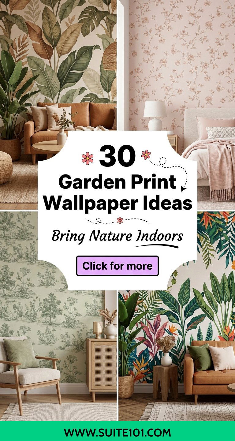 30 Garden Print Wallpaper Ideas to Bring Nature Indoors - 30 Garden Print Wallpaper Ideas to Bring Nature Indoors