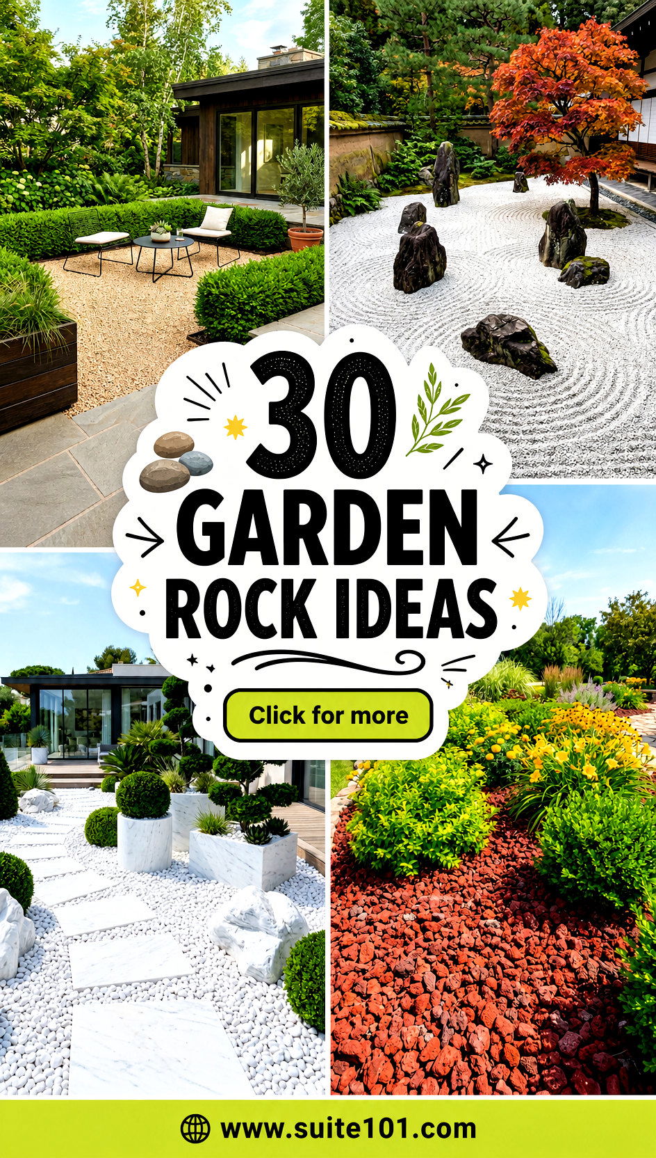 30 Garden Rock Ideas to Create a Stunning Low-Maintenance Yard - 30 Garden Rock Ideas to Create a Stunning, Low-Maintenance Yard