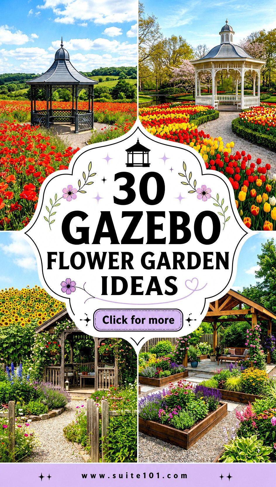 30 Gazebo Flower Garden Ideas to Make Your Backyard Bloom - 30 Gazebo Flower Garden Ideas to Make Your Backyard Bloom
