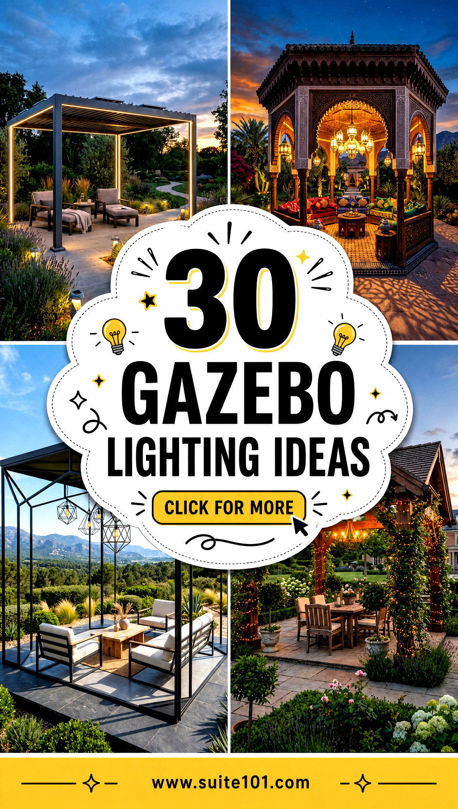 30 Gazebo Lighting Ideas to Elevate Evenings Outdoors Beautifully - 30 Gazebo Lighting Ideas to Elevate Evenings Outdoors Beautifully