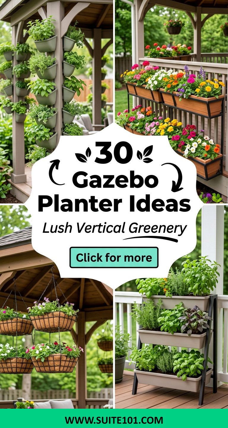 30 Gazebo Planter Ideas for Lush Vertical Greenery All Season - 30 Gazebo Planter Ideas for Lush Vertical Greenery All Season