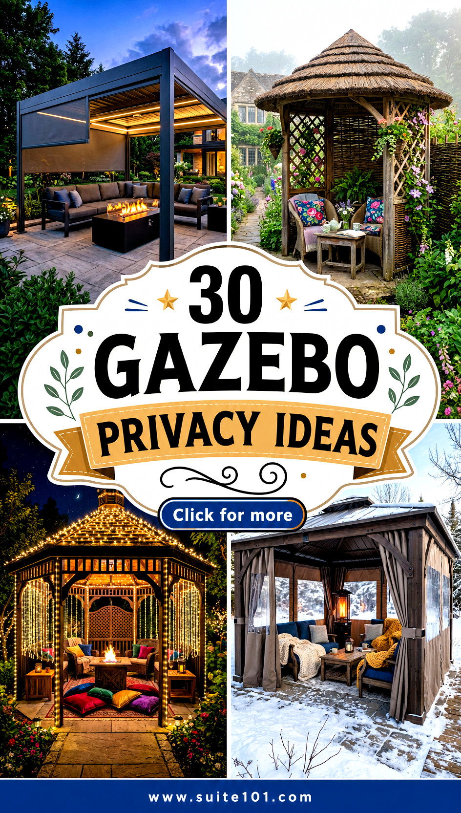 30 Gazebo Privacy Ideas to Create a Private Outdoor Retreat - 30 Gazebo Privacy Ideas to Create a Private Outdoor Retreat