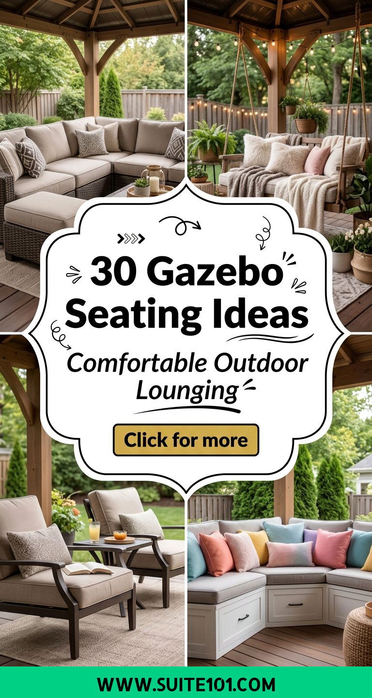 30 Gazebo Seating Ideas for Comfortable Outdoor Lounging - 30 Gazebo Seating Ideas for Comfortable Outdoor Lounging