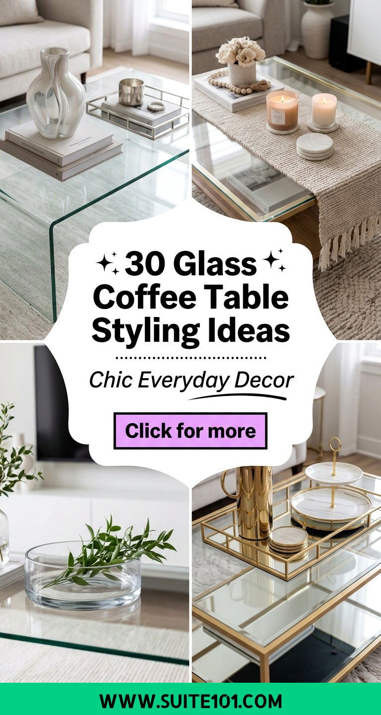 30 Glass Coffee Table Styling Ideas for Chic Everyday Decor - 30 Glass Coffee Table Styling Ideas for Chic Everyday Decor