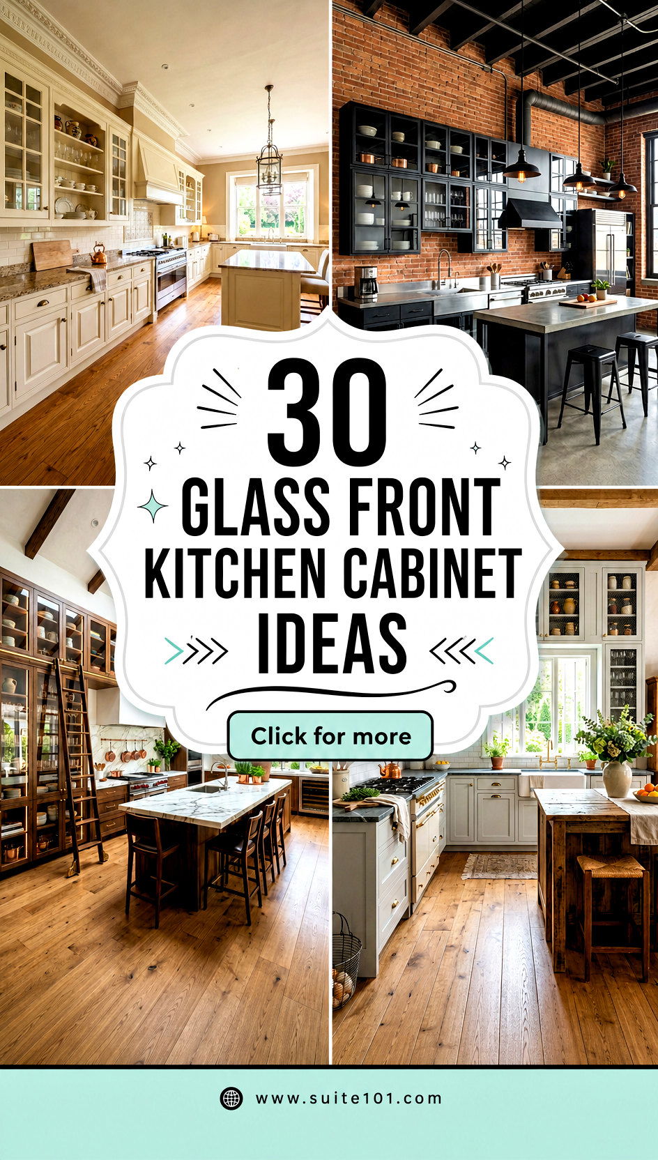 30 Glass Front Kitchen Cabinet Ideas to Upgrade Your Storage - 30 Glass Front Kitchen Cabinet Ideas to Upgrade Your Storage
