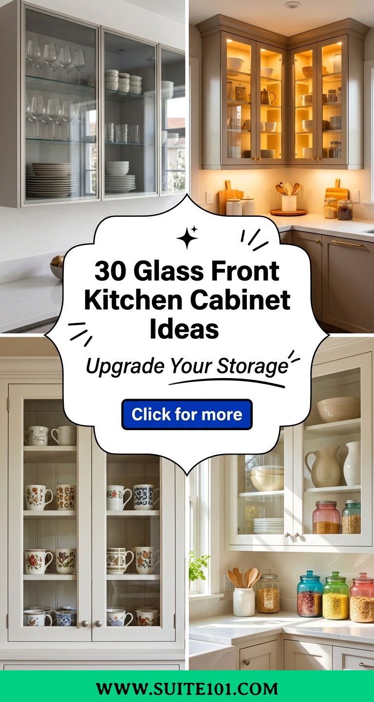30 Glass Front Kitchen Cabinet Ideas to Upgrade Your Storage - 30 Glass Front Kitchen Cabinet Ideas to Upgrade Your Storage