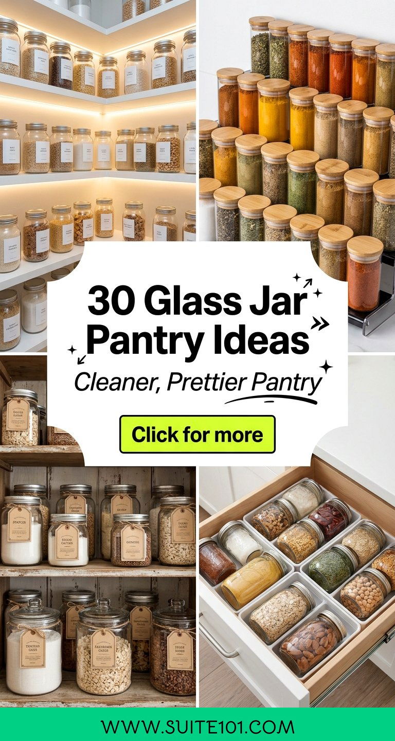 30 Glass Jar Pantry Ideas for a Cleaner Prettier Pantry - 30 Glass Jar Pantry Ideas for a Cleaner, Prettier Pantry