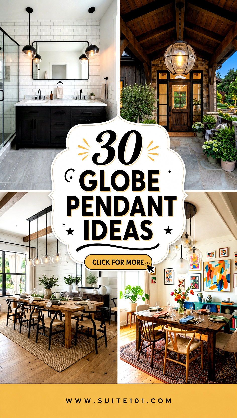30 Globe Pendant Ideas to Light Up Your Space Beautifully - 30 Globe Pendant Ideas to Light Up Your Space Beautifully