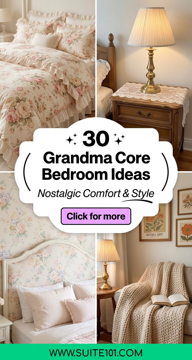 30 Grandma Core Bedroom Ideas for Nostalgic Comfort and Style - 30 Grandma Core Bedroom Ideas for Nostalgic Comfort and Style