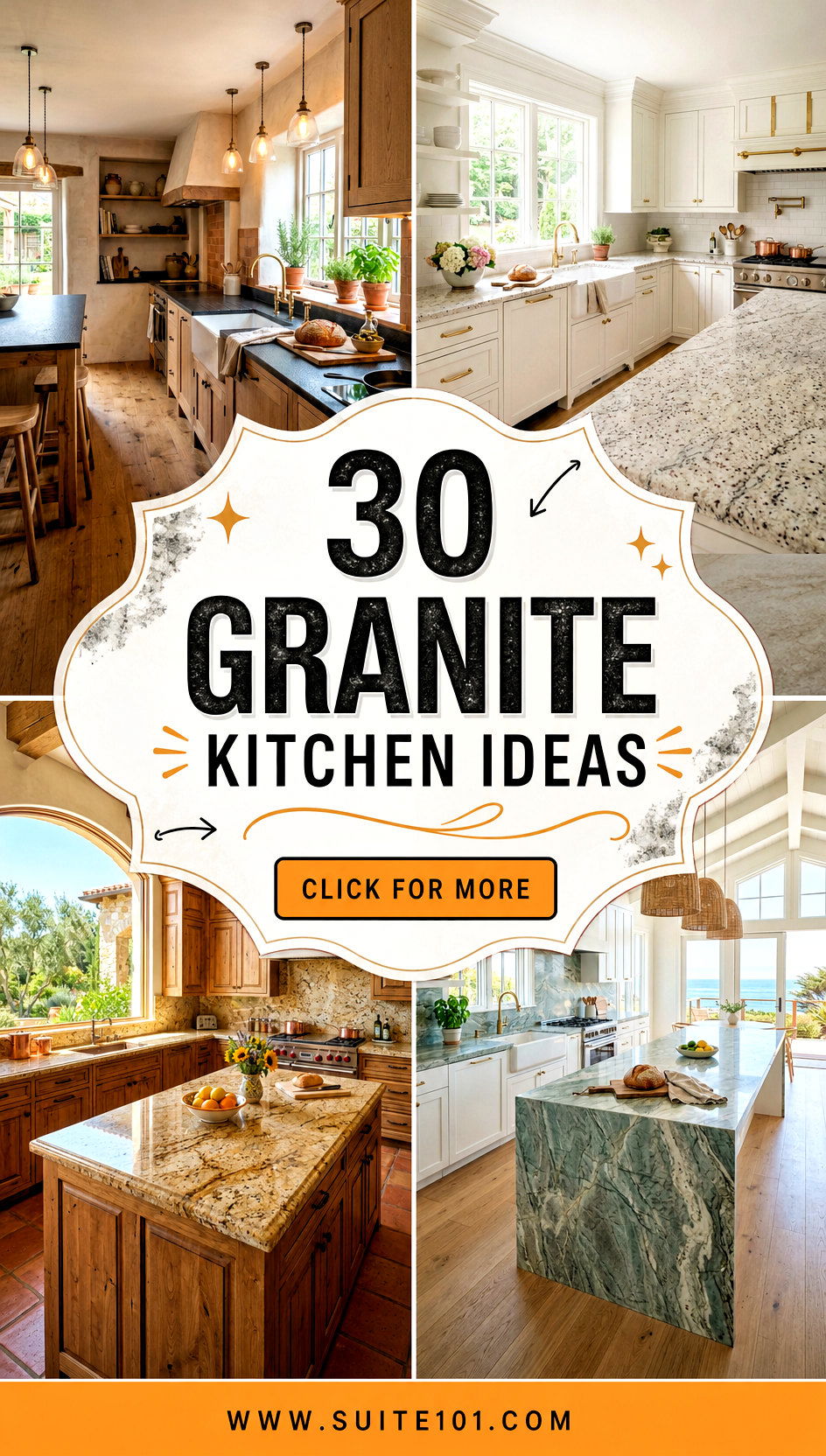 30 Granite Kitchen Ideas That Make Countertops Look Stunning - 30 Granite Kitchen Ideas That Make Countertops Look Stunning