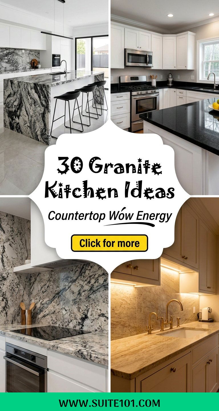 30 Granite Kitchen Ideas That Make Countertops Look Stunning - 30 Granite Kitchen Ideas That Make Countertops Look Stunning