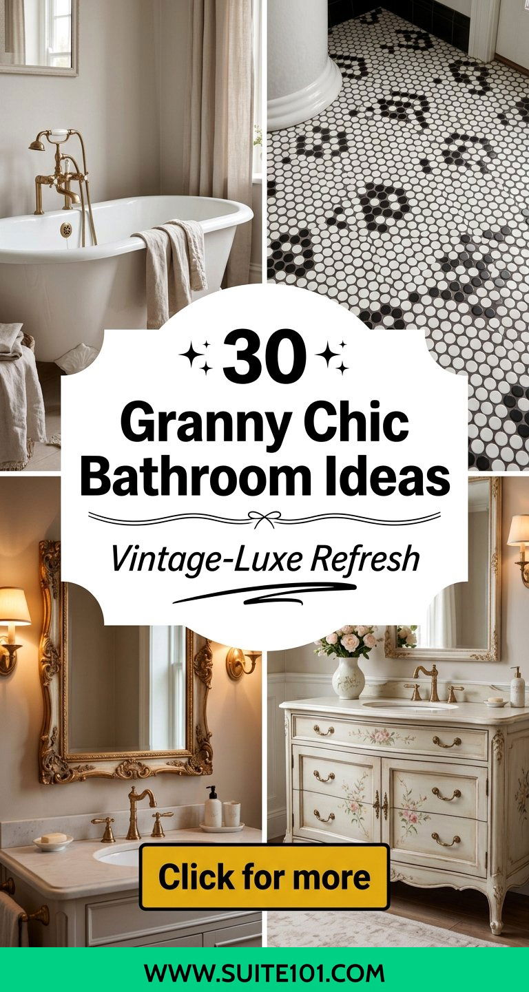 30 Granny Chic Bathroom Ideas for a Vintage-Luxe Refresh - 30 Granny Chic Bathroom Ideas for a Vintage-Luxe Refresh