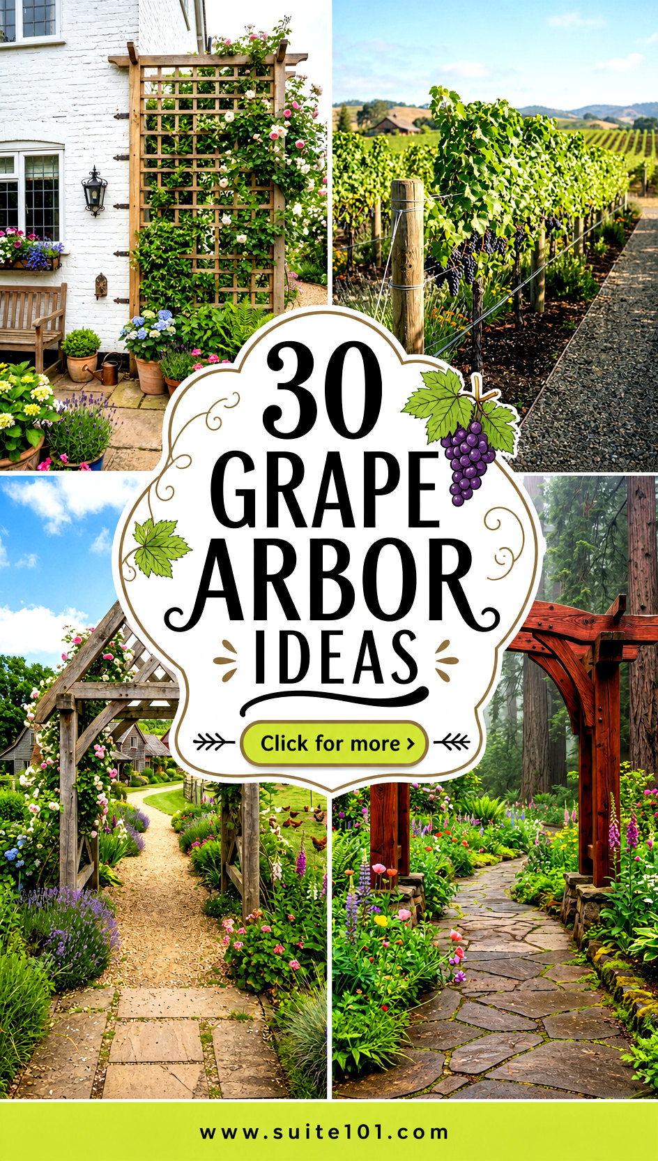 30 Grape Arbor Ideas to Grow Vines and Create a Shady Retreat Yard - 30 Grape Arbor Ideas to Grow Vines and Create a Shady Retreat Yard