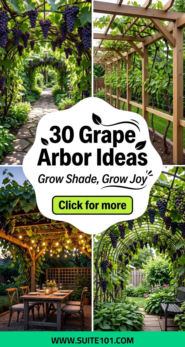 30 Grape Arbor Ideas to Grow Vines and Create a Shady Retreat Yard - 30 Grape Arbor Ideas to Grow Vines and Create a Shady Retreat Yard