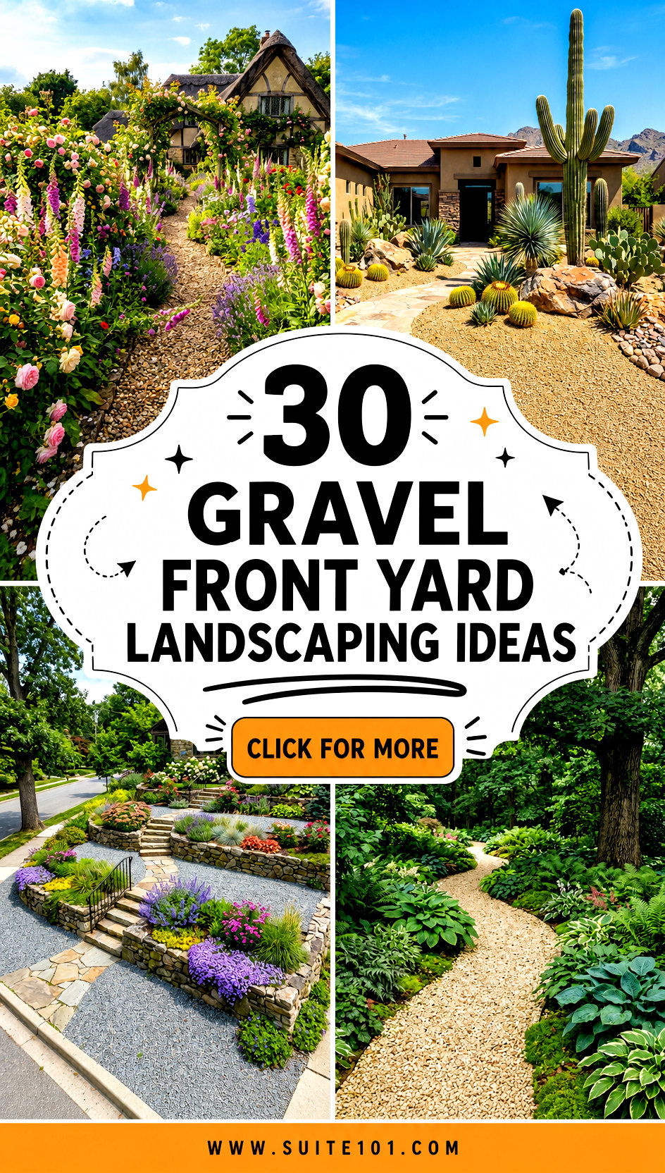 30 Gravel Front Yard Landscaping Ideas for Easy Low Curb Appeal - 30 Gravel Front Yard Landscaping Ideas for Easy, Low Curb Appeal