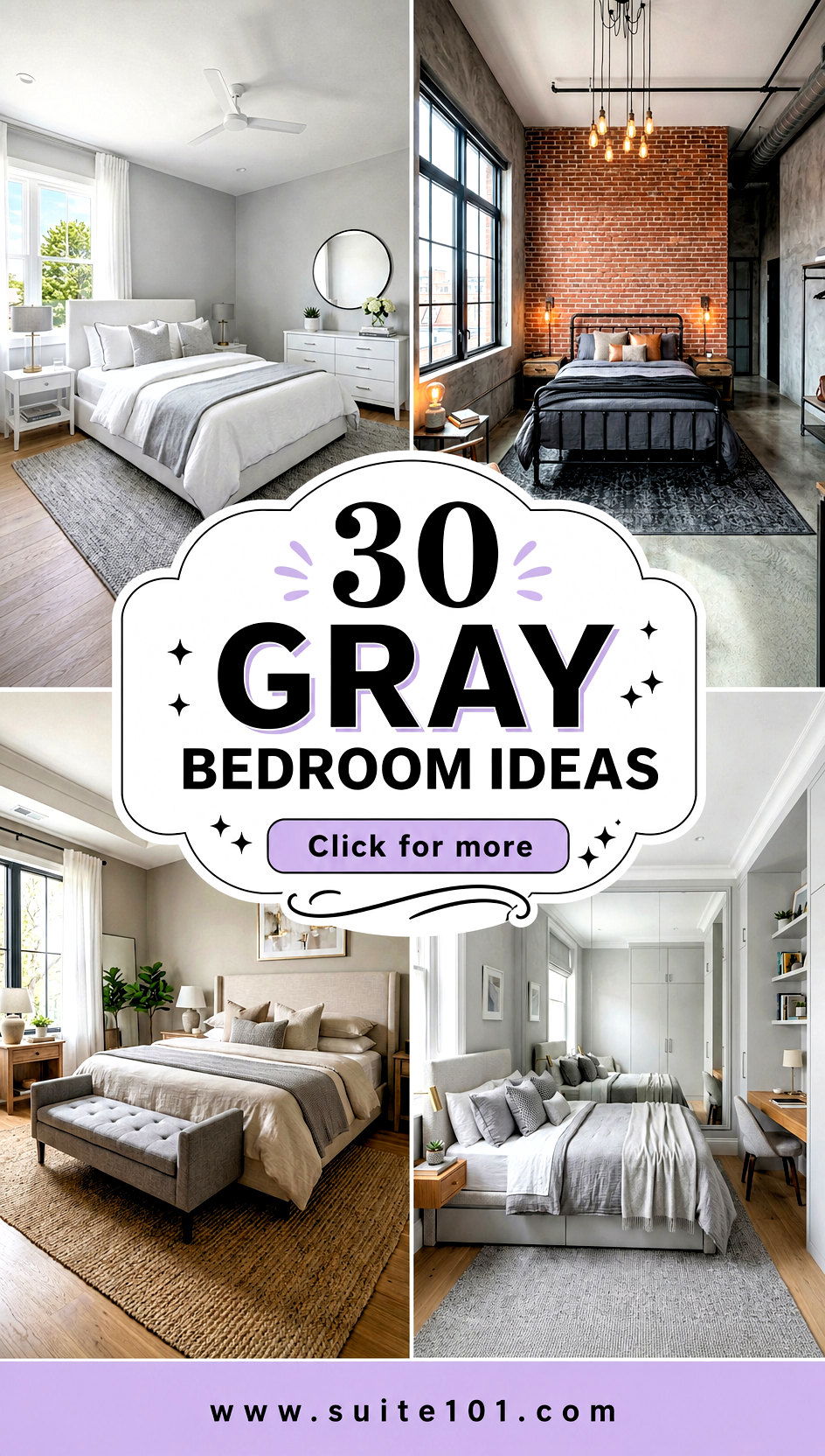 30 Gray Bedroom Ideas for a Calm Modern Retreat Youll Love - 30 Gray Bedroom Ideas for a Calm, Modern Retreat You'll Love