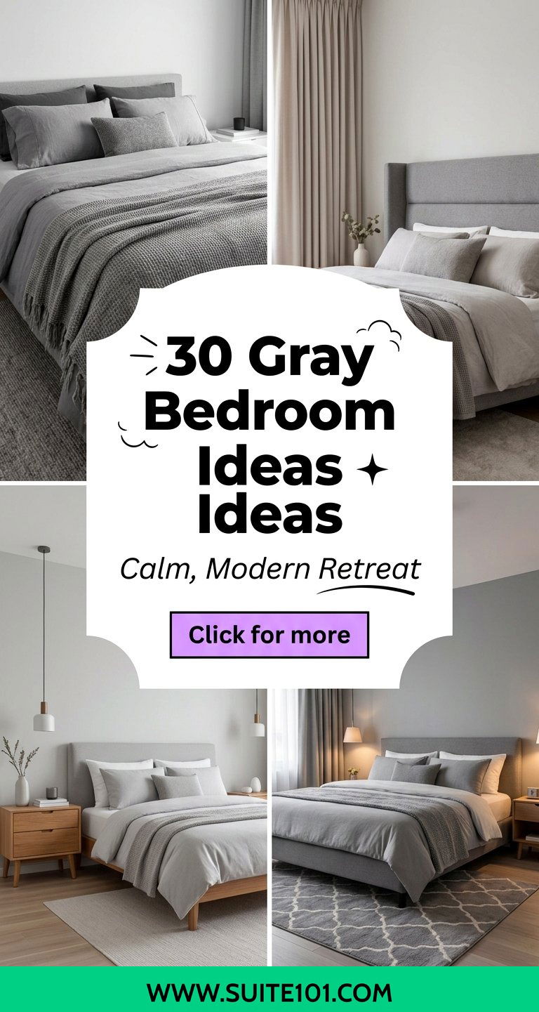 30 Gray Bedroom Ideas for a Calm Modern Retreat Youll Love - 30 Gray Bedroom Ideas for a Calm, Modern Retreat You'll Love