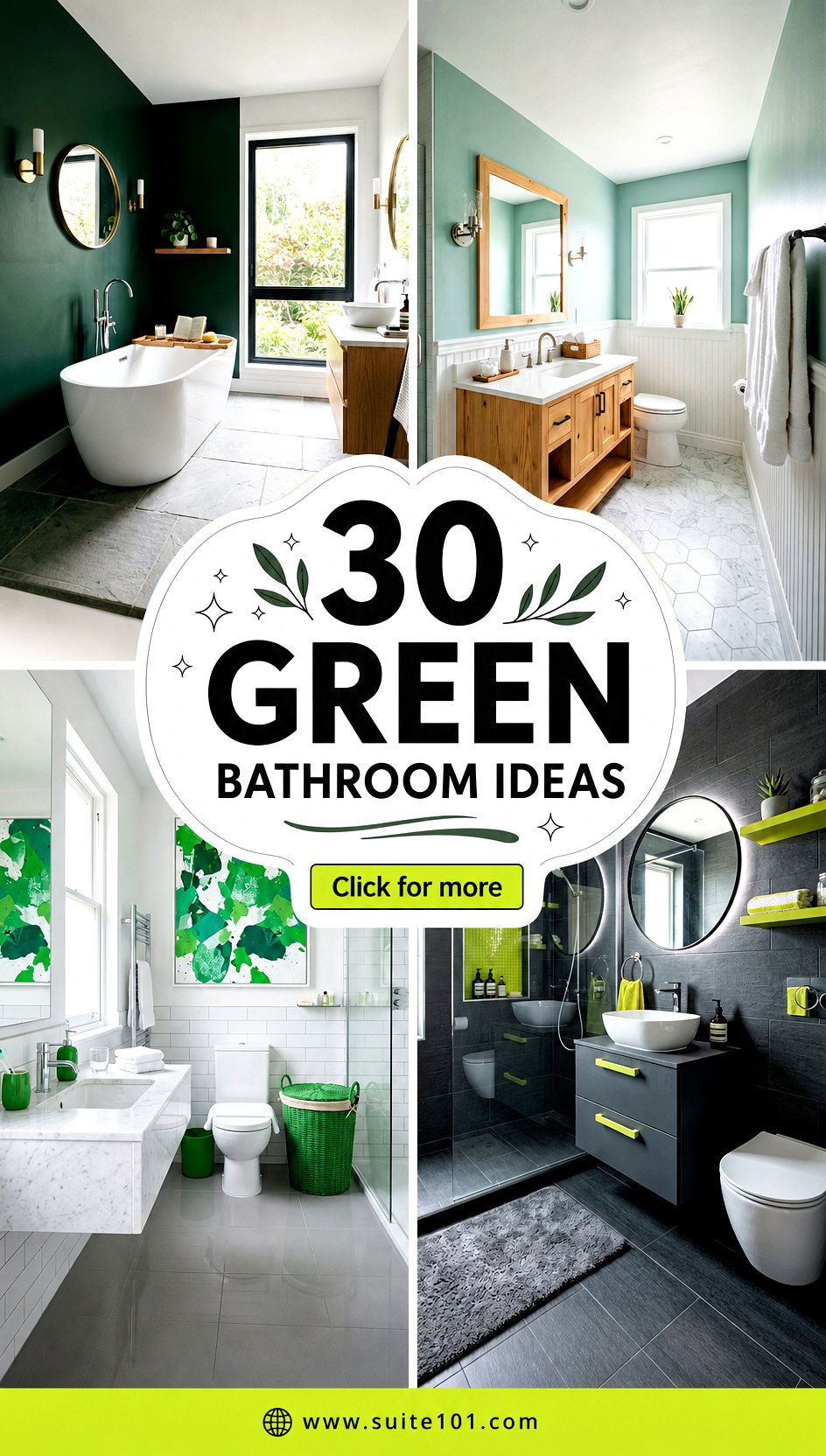 30 Green Bathroom Ideas to Create a Spa-Like Retreat at Home - 30 Green Bathroom Ideas to Create a Spa-Like Retreat at Home