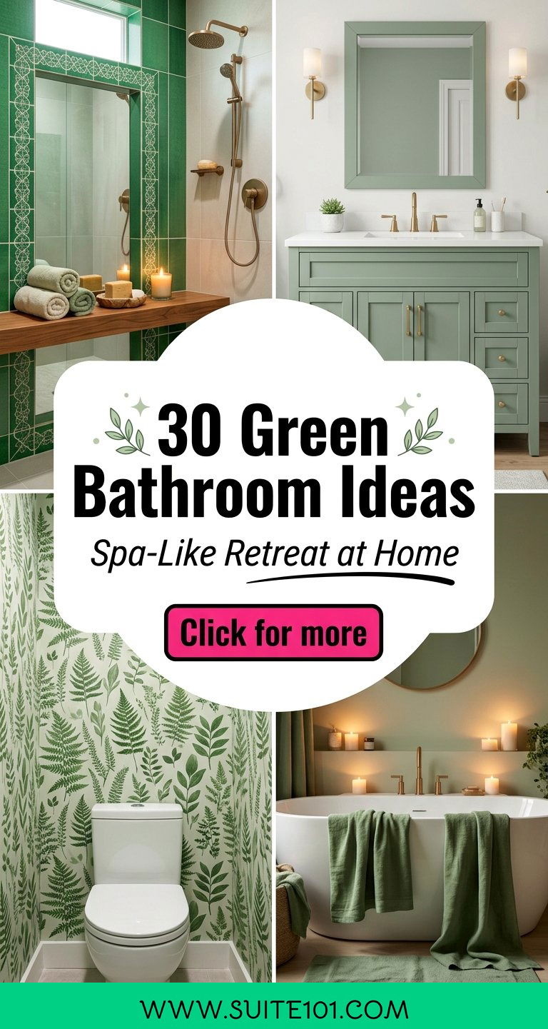 30 Green Bathroom Ideas to Create a Spa-Like Retreat at Home - 30 Green Bathroom Ideas to Create a Spa-Like Retreat at Home