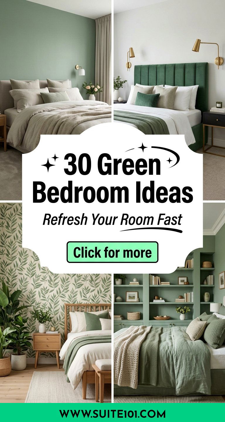 30 Green Bedroom Ideas to Refresh Your Space in Style Now - 30 Green Bedroom Ideas to Refresh Your Space in Style Now
