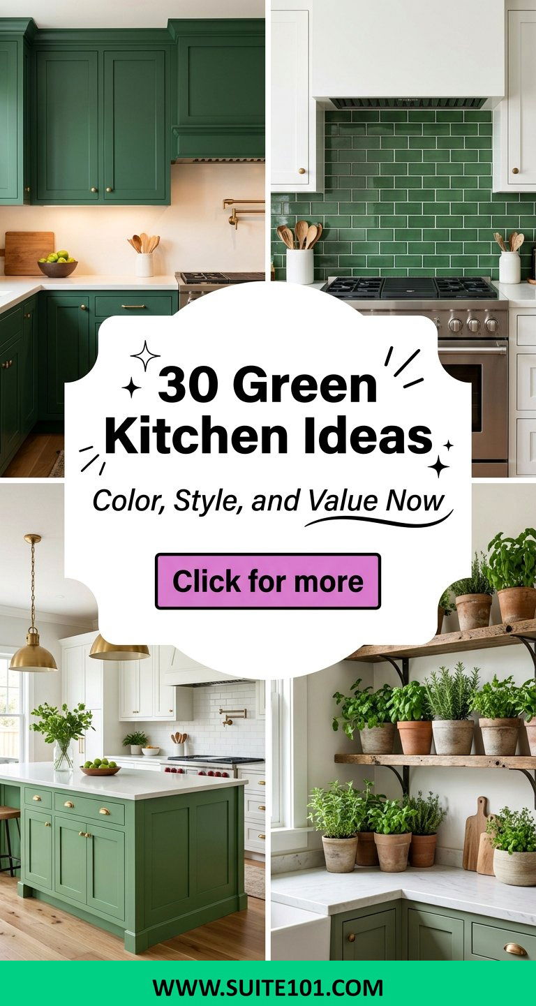 30 Green Kitchen Ideas That Add Color Style and Value Now - 30 Green Kitchen Ideas That Add Color, Style, and Value Now