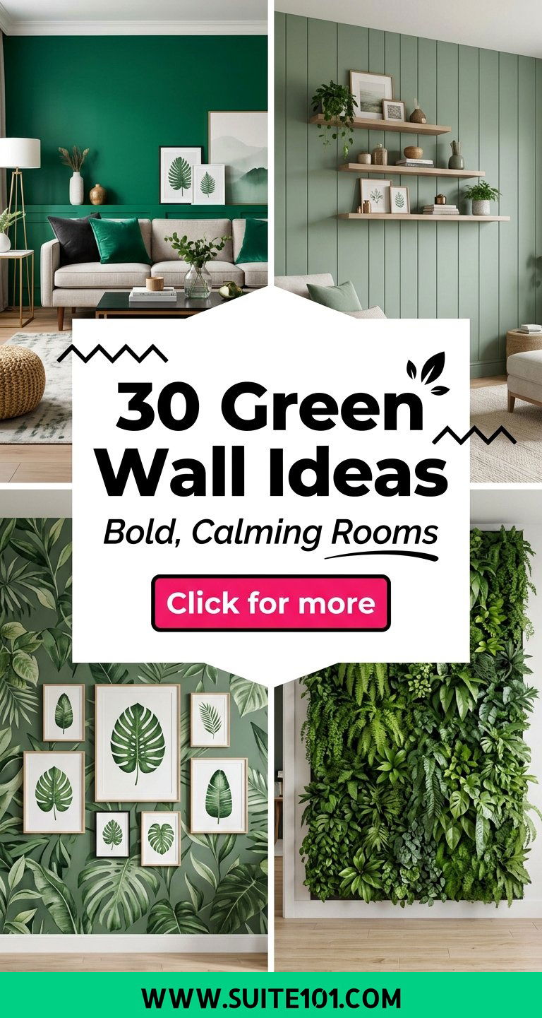 30 Green Wall Ideas to Create Bold Calming Rooms Fast Today - 30 Green Wall Ideas to Create Bold, Calming Rooms Fast Today