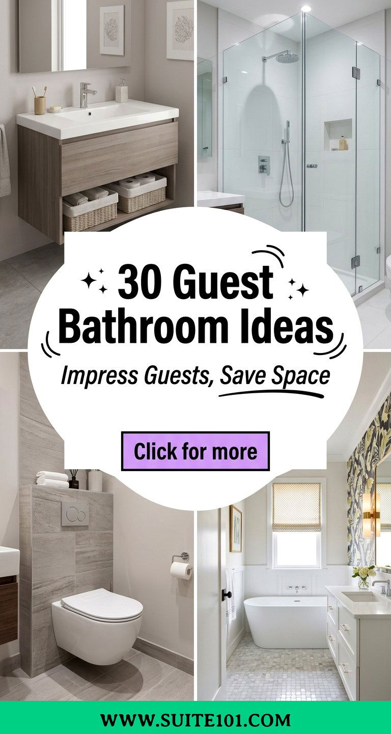 30 Guest Bathroom Ideas That Impress Guests and Save Space - 30 Guest Bathroom Ideas That Impress Guests and Save Space