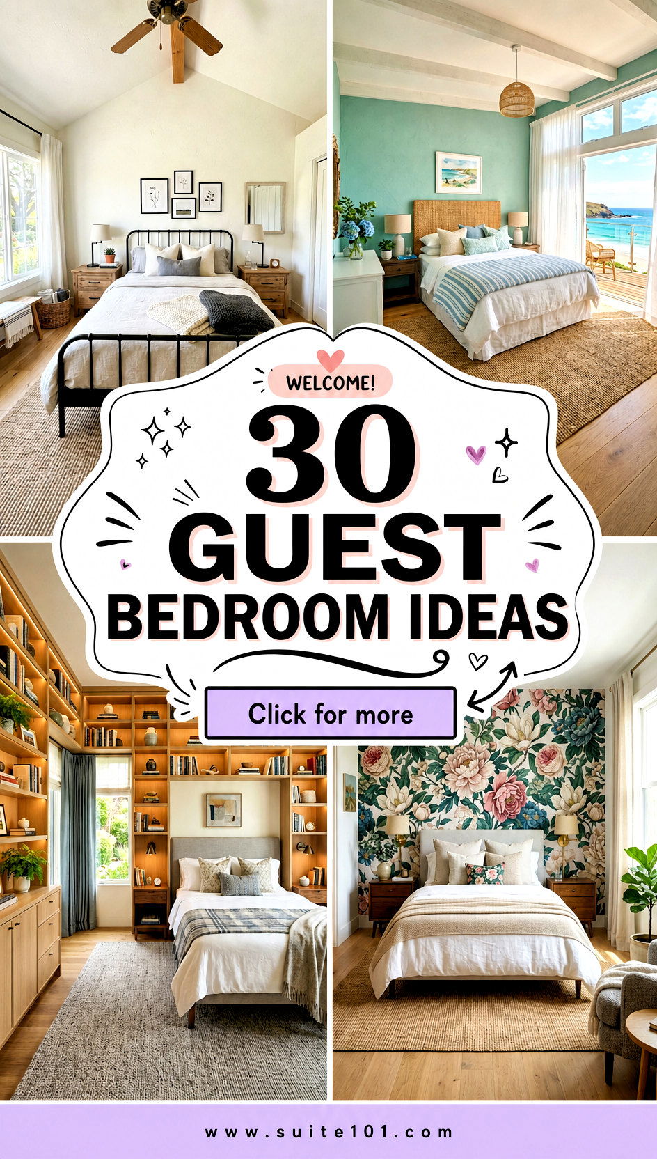 30 Guest Bedroom Ideas to Welcome Friends in Cozy Style - 30 Guest Bedroom Ideas to Welcome Friends in Cozy Style